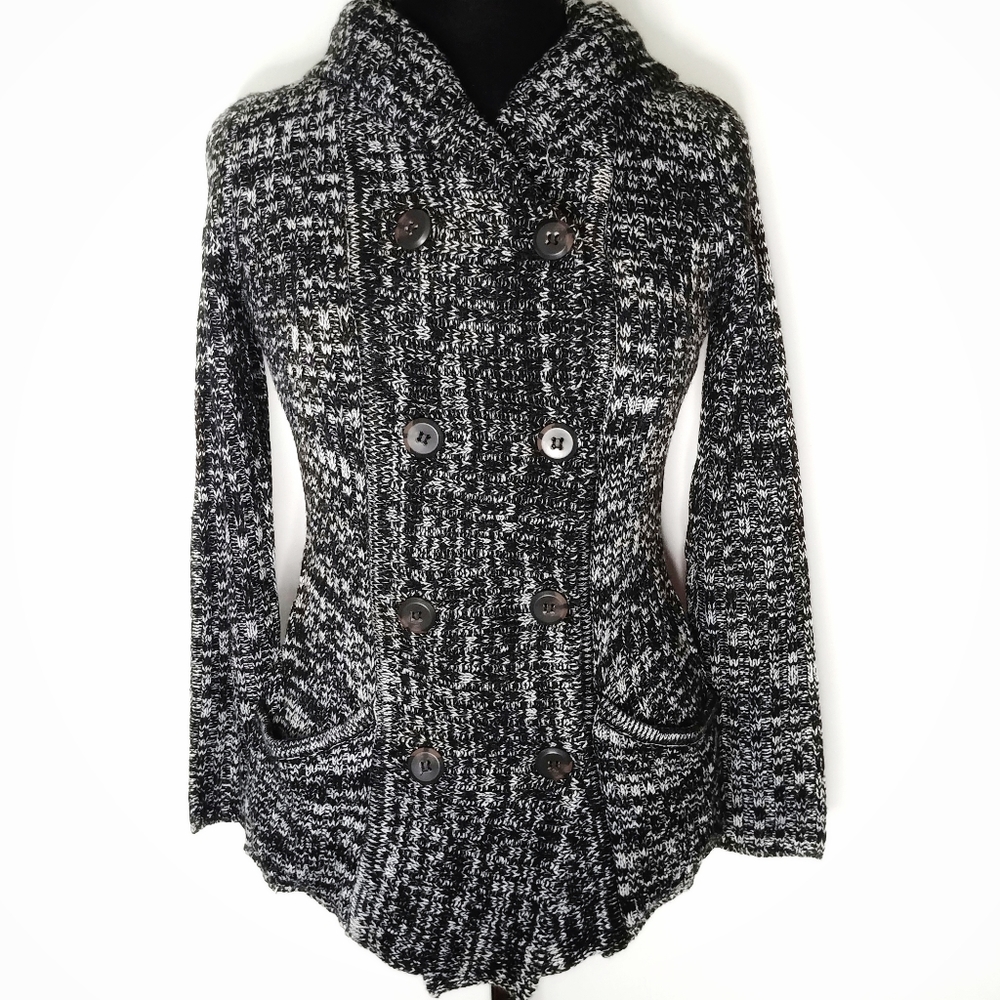 NWT EFFECI DOUBLE BREASTED BUTTON UP CARDIGAN